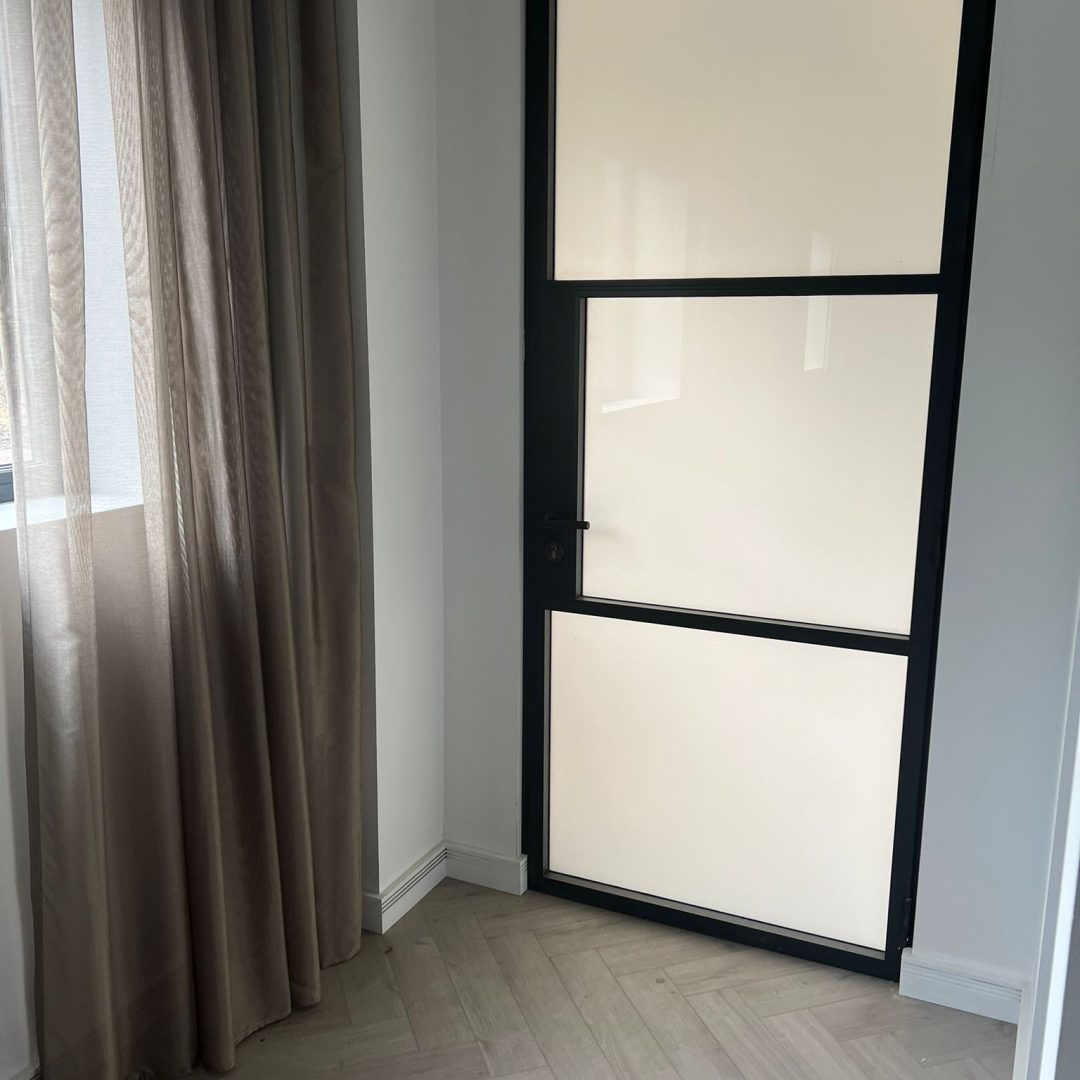 RAL 7016 Interior Single Door 6.8mm White Lam